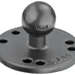 RAM 2.5in. Round Base with the AMPs Hole Pattern & 1in. Ball