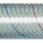 Clear Reinforced PVC Tubings with Red & Blue Tracers