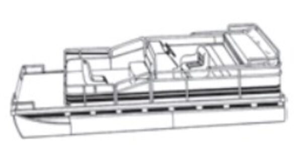 Sun-DURA Pontoon w/ Fully Enclosed Deck &Bimini Top O/B Covers - Image 2