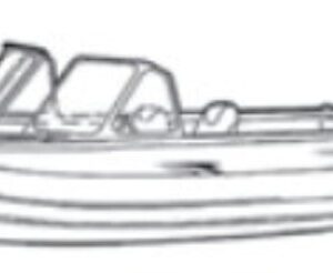 Sun-DURA Aluminum Fishing w/ High Windshield Mounted Forward I/O Extra Wide Cover