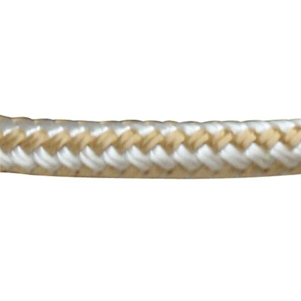Double Braided Nylon Dock Lines - 3/8 x 15 - Gold/White