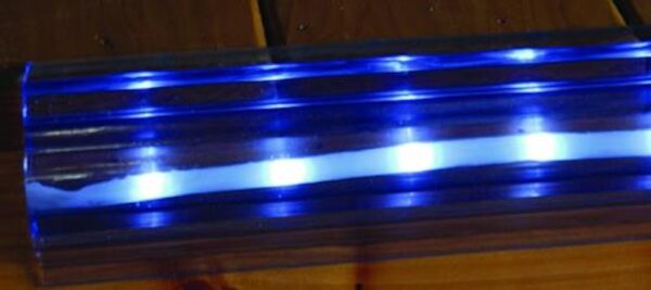 ClearVue P-Shape Vinyl DockEdging with LED Solar Light Strip
