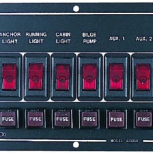 Illuminated 6-Switch Horizontal Switch Panel