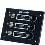 3 Gang Toggle Switch Panel w/Fuse
