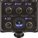Water Resistant Toggle Switch Panel with Switches and Power Stocket