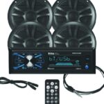 Bluetooth Weatherproof Marine Receiver Package with 2 pairs of 6.5in. Speakers