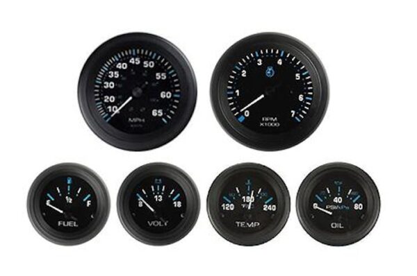 Eclipse 6 Piece Inboard/Sterndrive Gauge Sets