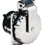 50A 125/250V Stainles Steel Power Inlet w/o Rear Safety Enclosure