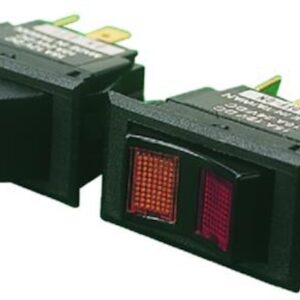Illuminated On/Off/On Rocker Switch w/ Red/Yellow Lens