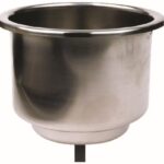 Stainless Steel Recessed Drink Holder - 4-1/4in. OD x 3-7/8in. D