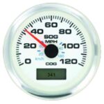 Premier Pro 3in. White Fog Resistant GPS Speedometers