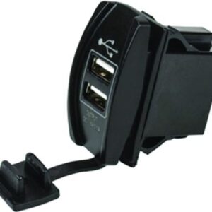 Double USB Rocker Switch Power Socket