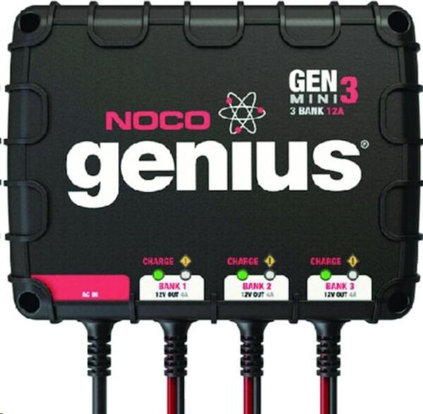 Genius GENM3 Onboard 3 Bank Battery Charger