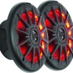 5-1/4in. 2 Way Weatherproof LED Marine Full Range Speakers