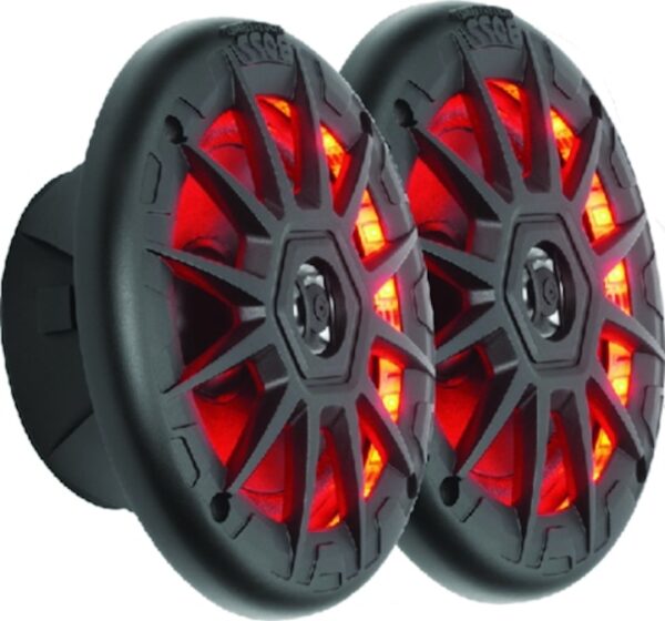 5-1/4in. 2 Way Weatherproof LED Marine Full Range Speakers