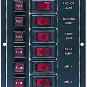 Illuminated 6-Switch Vertical Switch Panel