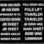 16 Label Set for Sailboats