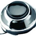 Chrome Plated Brass Horn Button