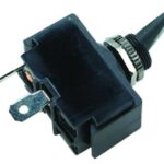On/Off/On Black Plastic Paddle Toggle Switch