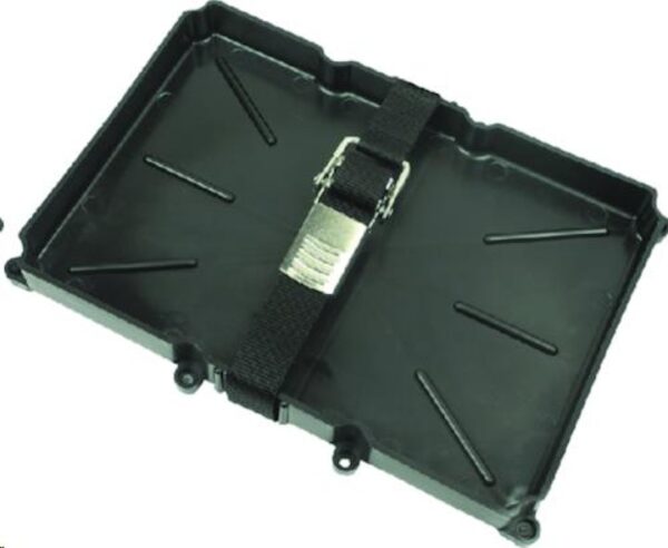 Battery Tray w/ Strap and Stainless-Steel Buckle
