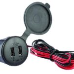 Waterproof Dual Port Panel Mount USB Charger