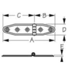 Stamped 304 Stainless Steel Strap Hinges