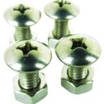 License Plate With Machine Screw & Nut